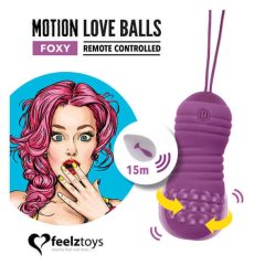   FEELZTOYS Foxy - akkus, rádiós, vízálló vibrációs tojás (lila)