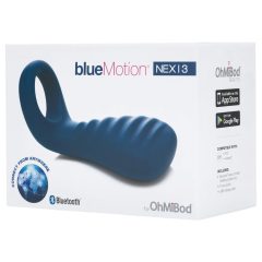   OHMIBOD Bluemotion Nex 3 - okos, akkus vibrációs péniszgyűrű (kék)